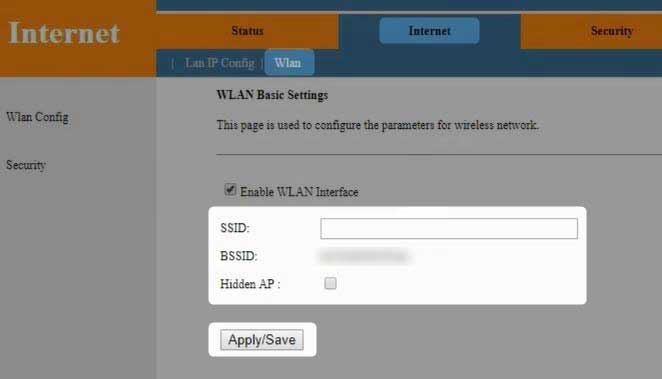 Change SSID on Vianet router