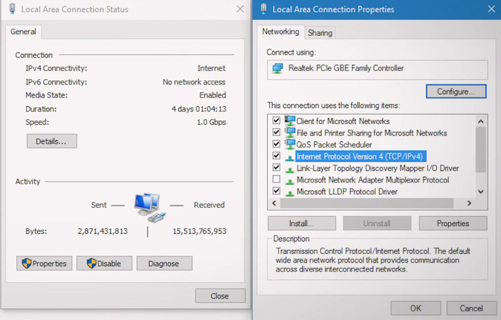 Every Windows PC supports TCP/IP Protocol