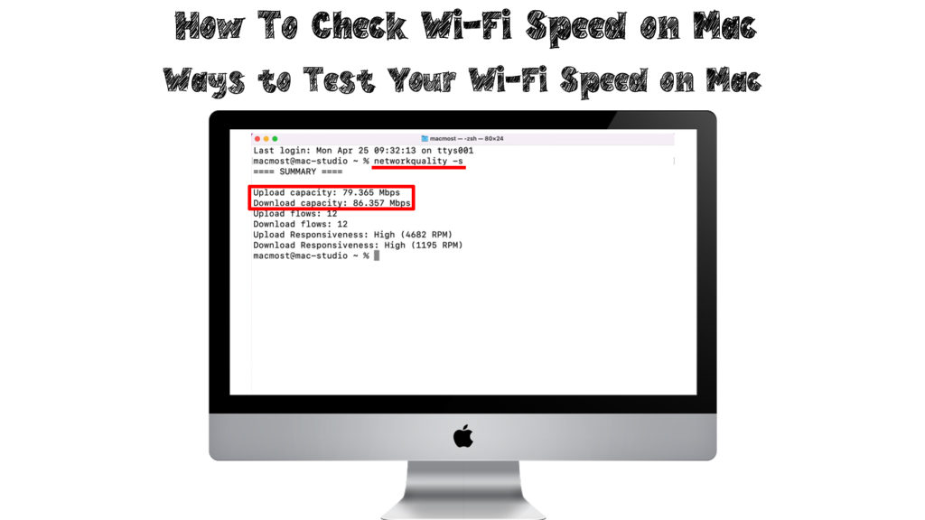 How to Check Wi-Fi Speed on Mac