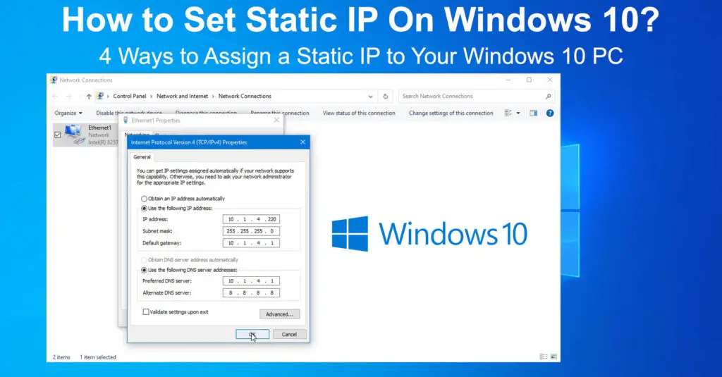 How to Set Static IP On Windows 10