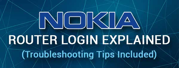 Nokia router login