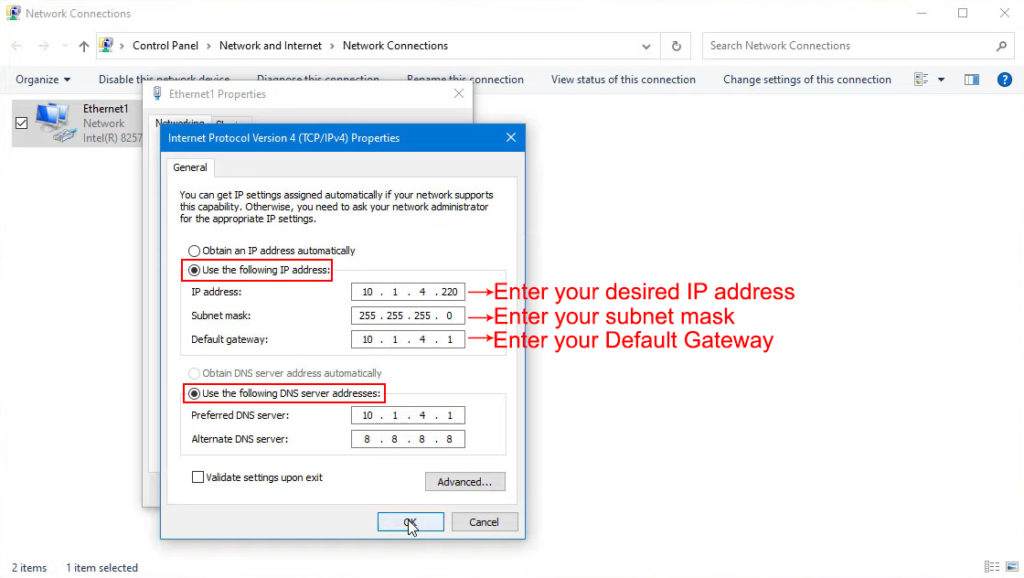 Preferred DNS server address