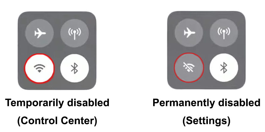Wi-Fi is temporarily disabled