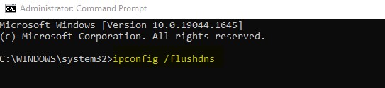 ipconfig /flushdns