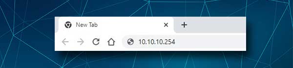 10.10.10.254 in the Address bar
