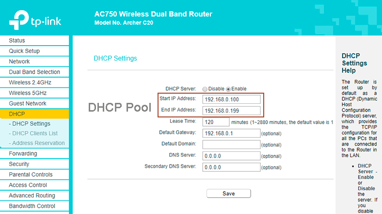 DHCP Pool