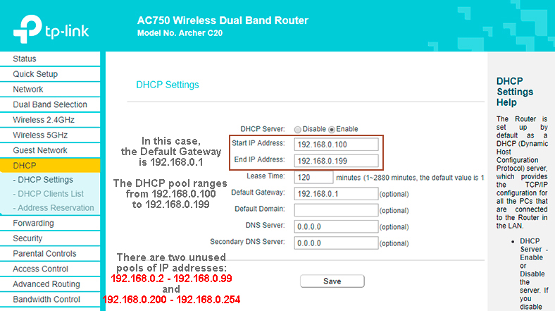 DHCP Settings