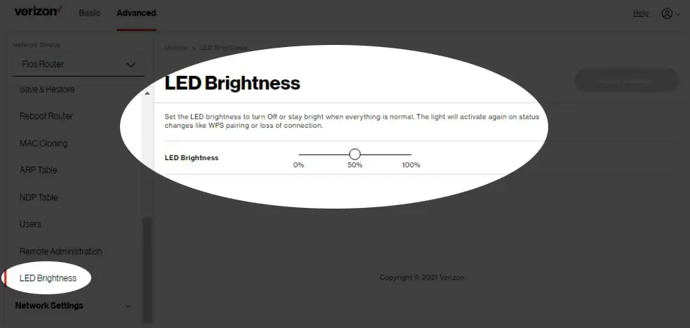 LED Brightness