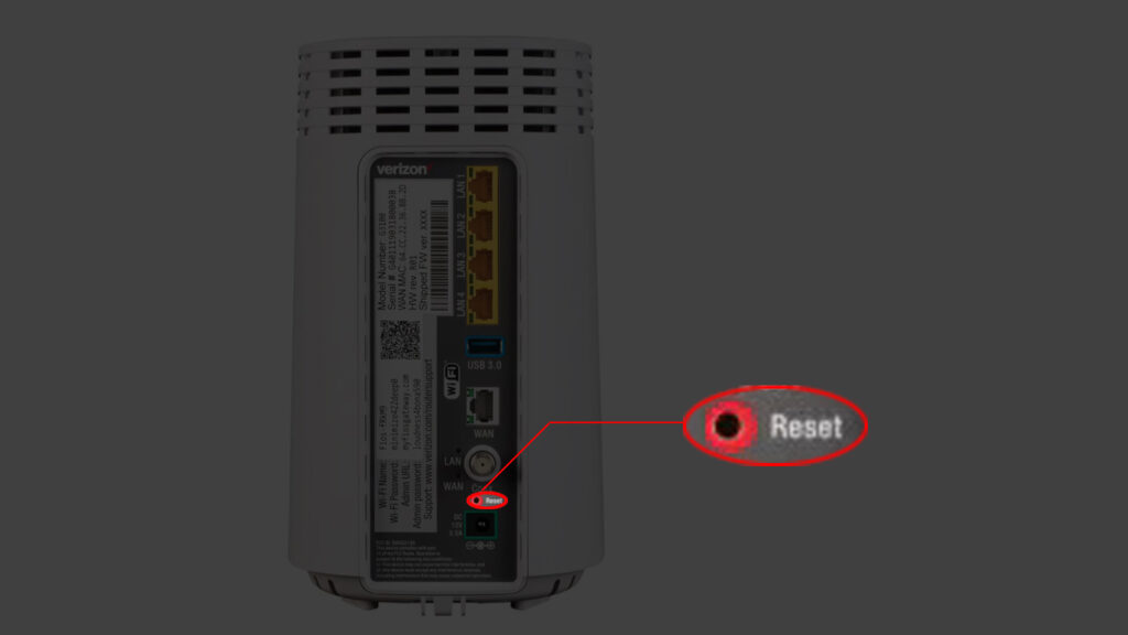 reset your Fios router
