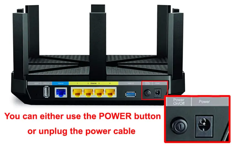 router’s power cord