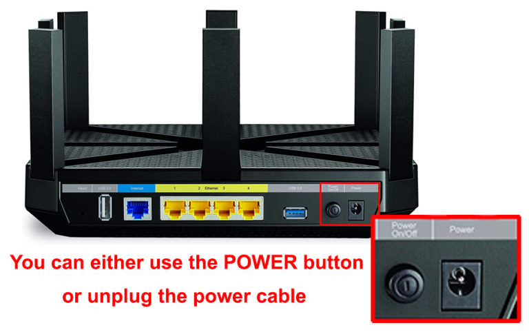 router’s power cord