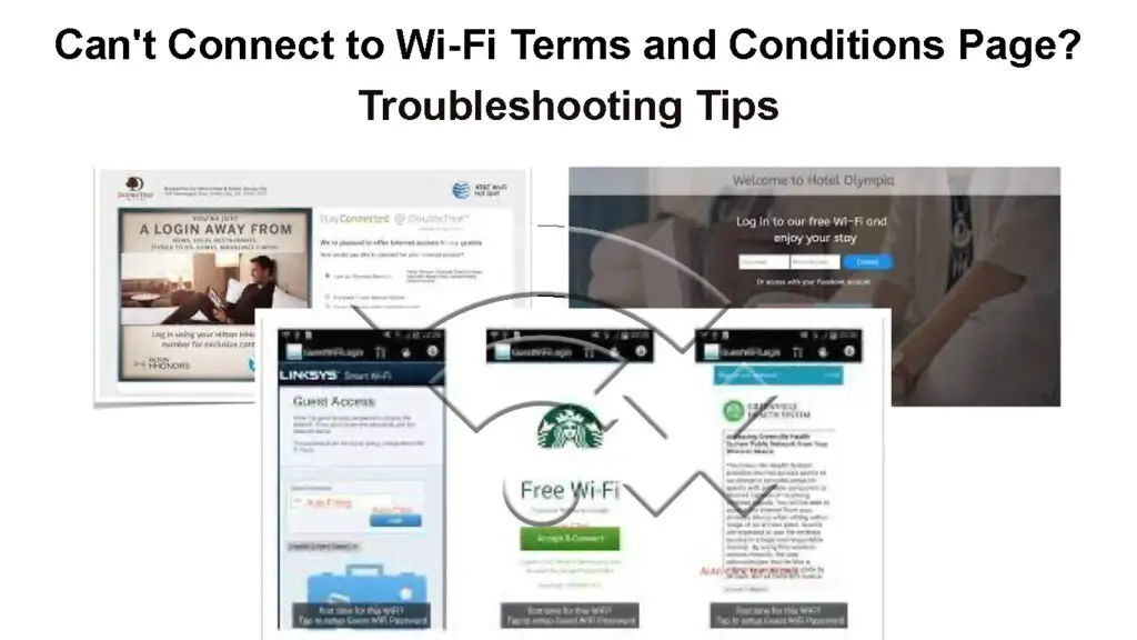 Can't Connect to Wi-Fi Terms and Conditions Page