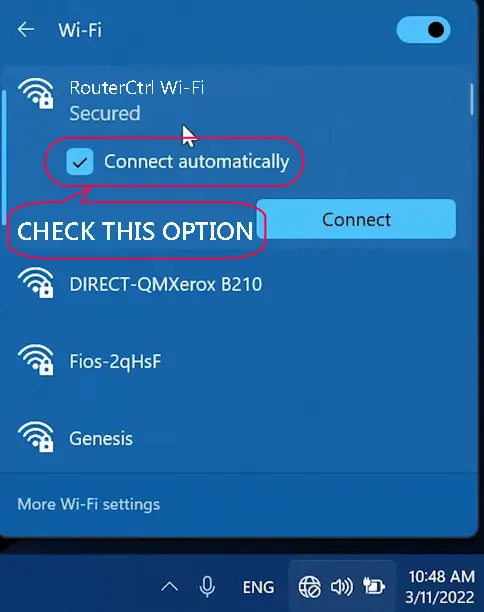 Connect automatically