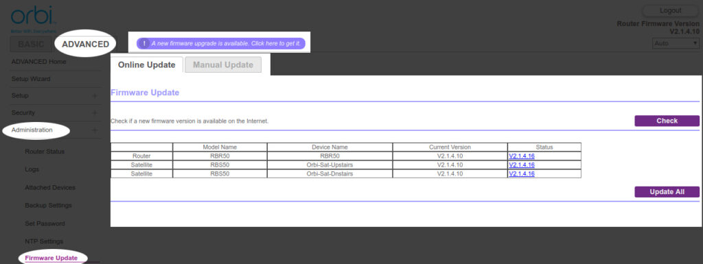 Firmware update