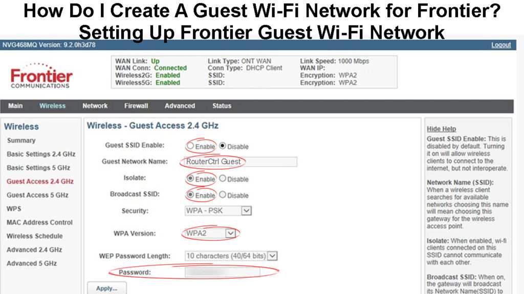 How Do I Create A Guest Wi-Fi Network for Frontier