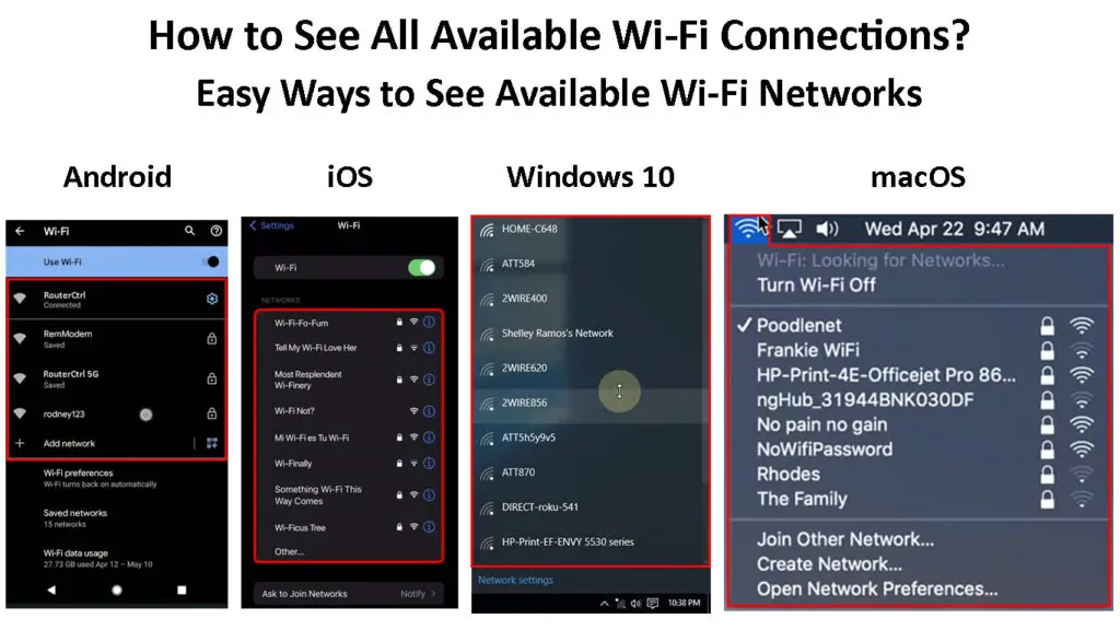 How to See All Available Wi-Fi Connections