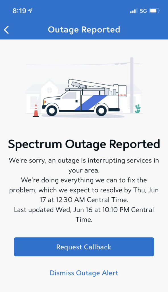 Spectrum Outage Reported