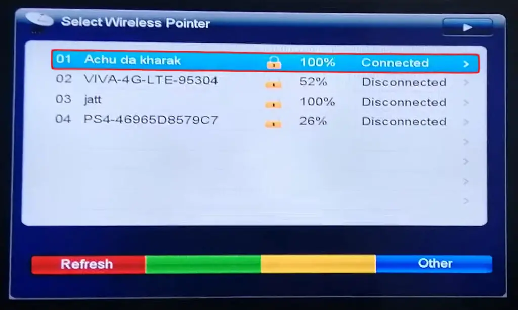 Starsat Receiver is now connected to the Internet