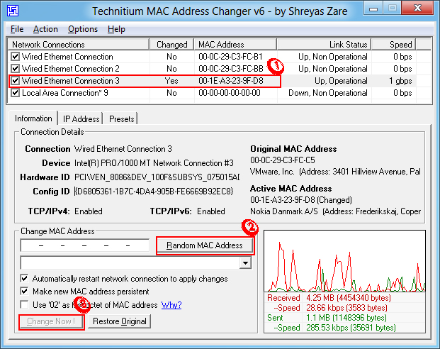 Technitium MAC Address Changer