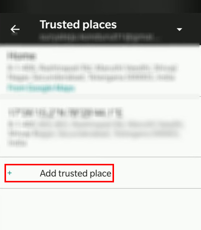 Trusted places