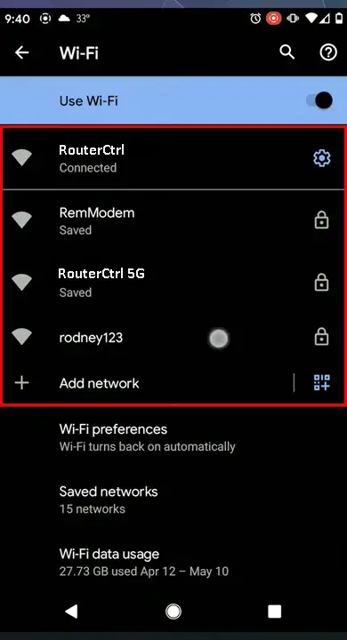Choose a Wi-Fi network