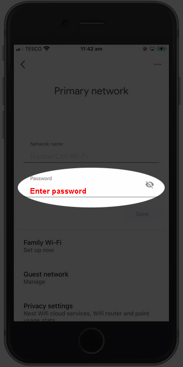 Enter your new password