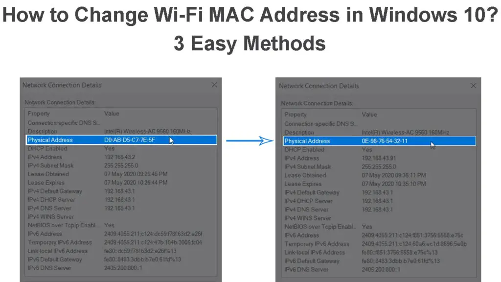 How to Change Wi-Fi MAC Address in Windows 10