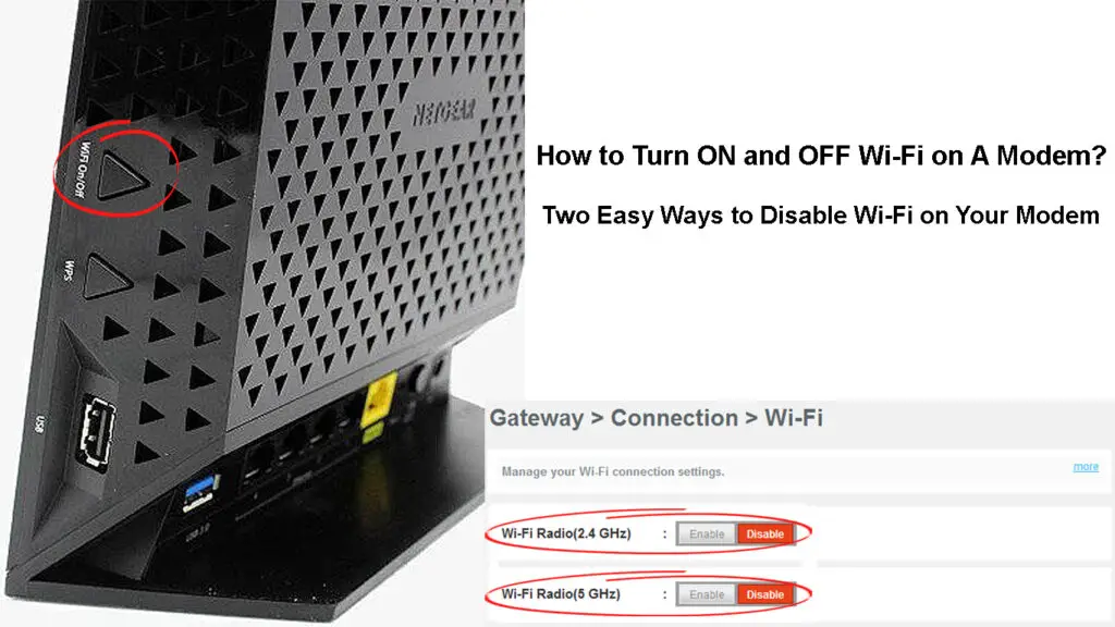 How to Turn ON and OFF Wi-Fi on A Modem