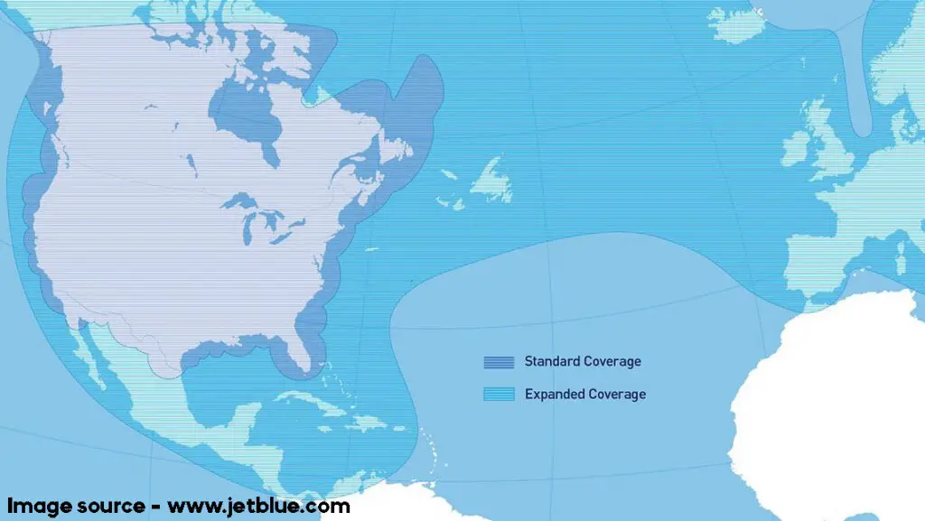 JetBlue Coverage Map