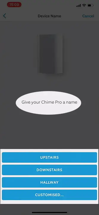 Name your Ring Chime Pro extender