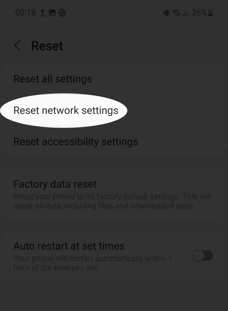 Reset Network Settings