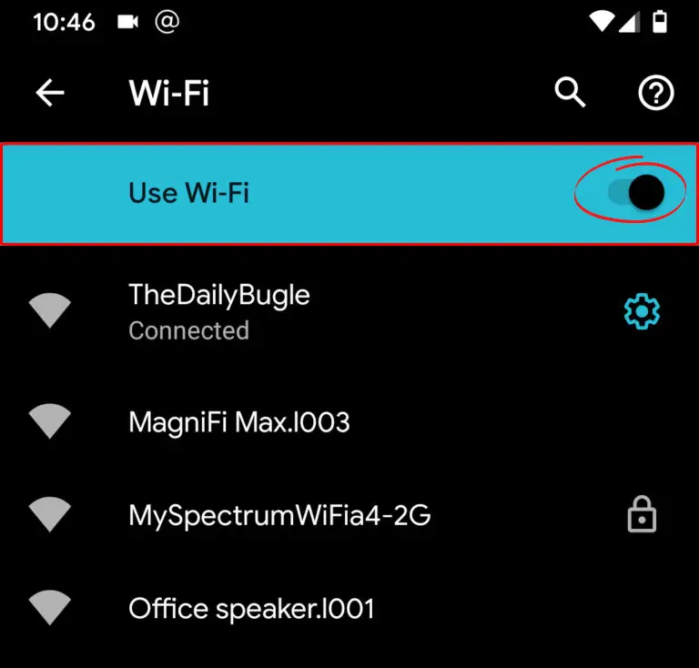 Wi-Fi is On