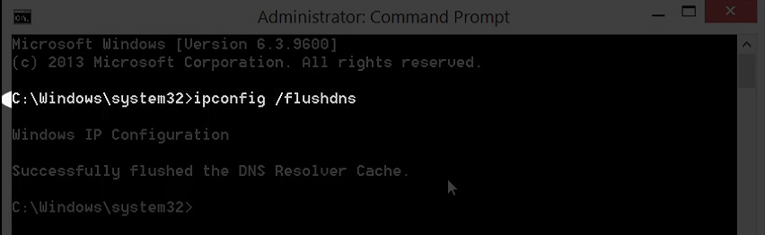 ipconfig /flushdns