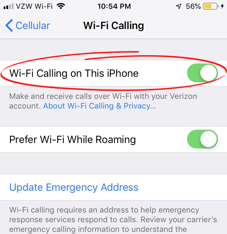 see Wi-Fi Calling