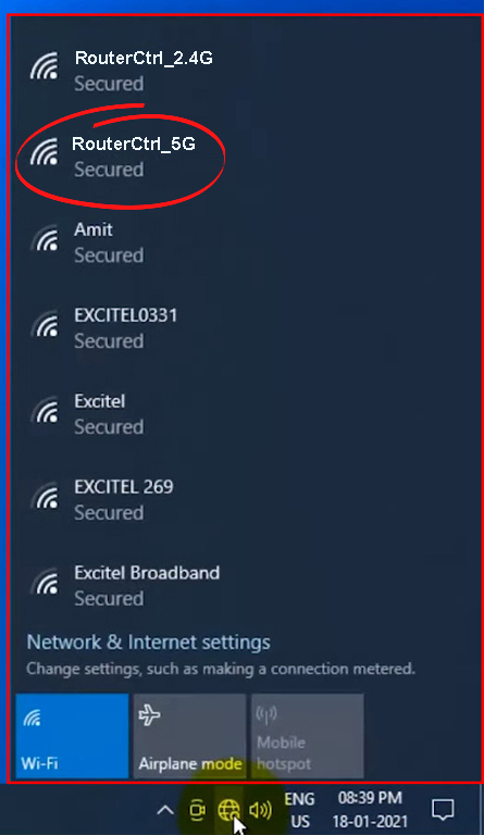 unique way of connecting to 5GHz Wi-Fi on Windows devices