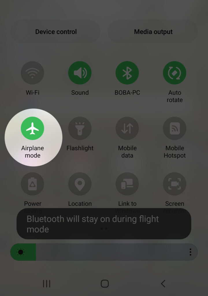 Airplane mode