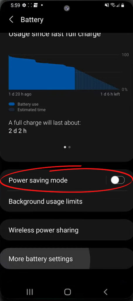 Battery saver