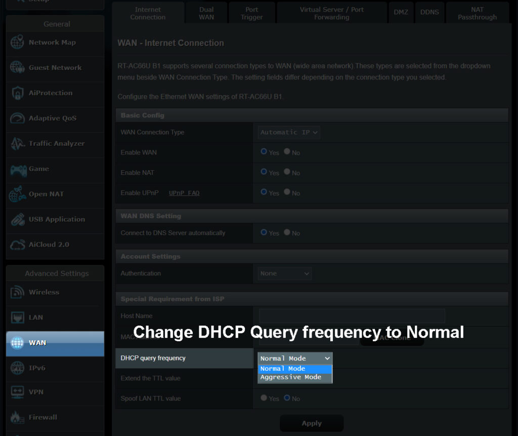 DHCP Query frequency