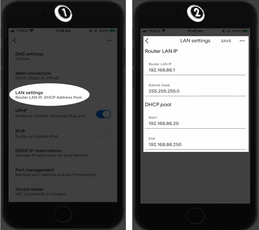 Google Wi-Fi’s LAN IP settings