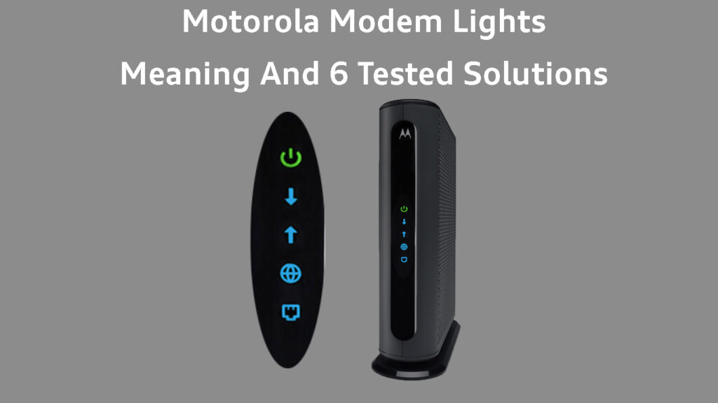 Motorola Modem Lights
