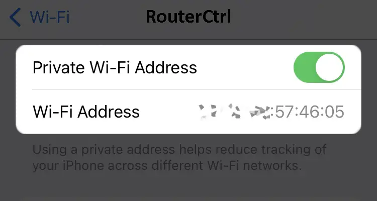 Private Wi-Fi Address is enabled