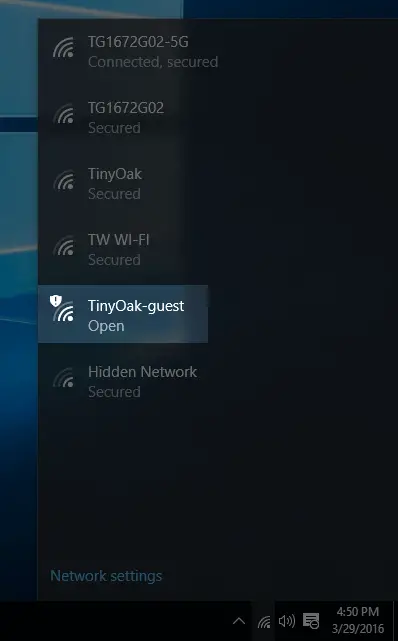 Select the Wi-Fi you wish to connect to