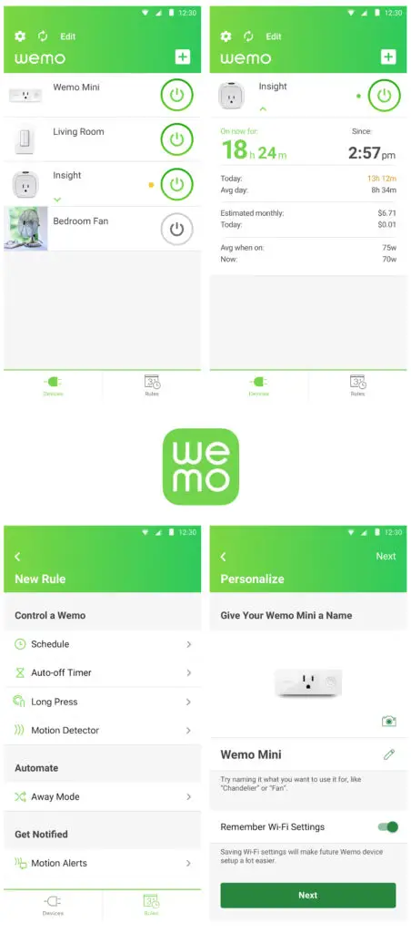 Wemo mobile app