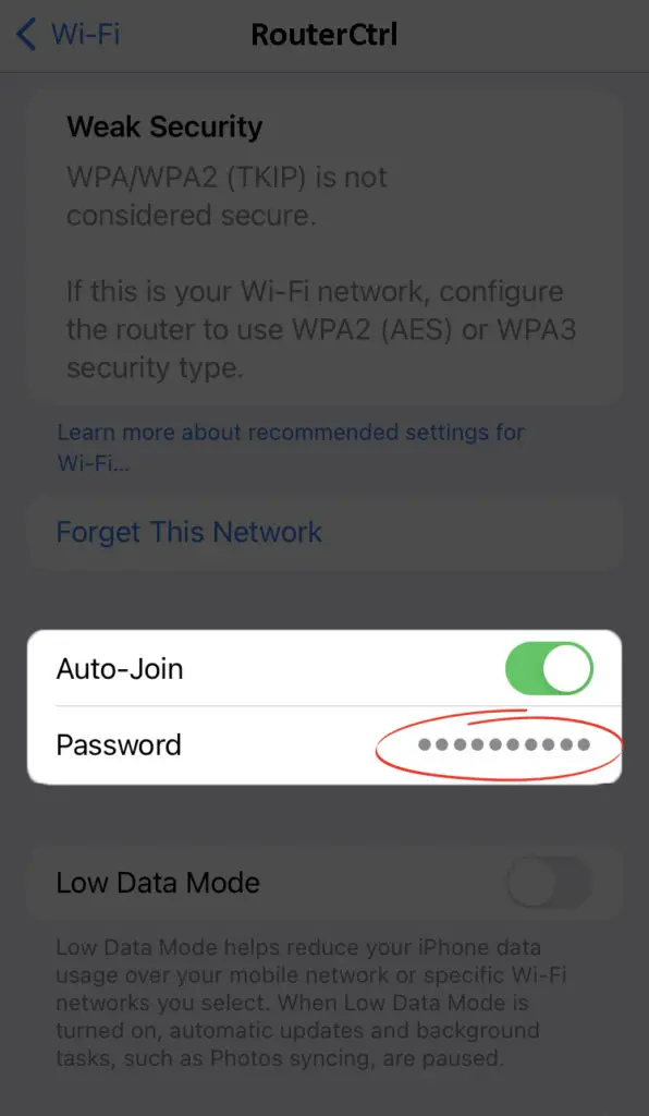 Wi-Fi password