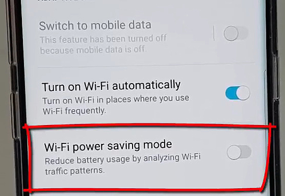 Wi-Fi power settings