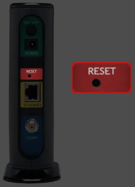 press the reset button
