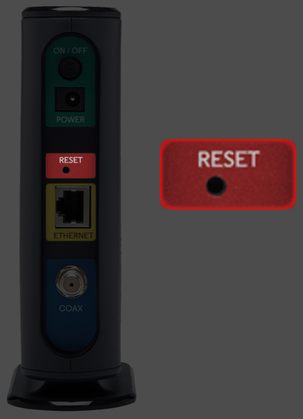 press the reset button