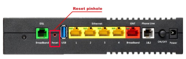 Reset pinhole