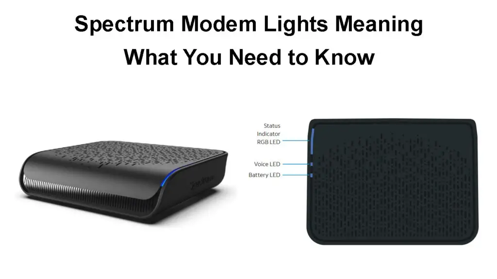 Spectrum Modem Lights Meaning