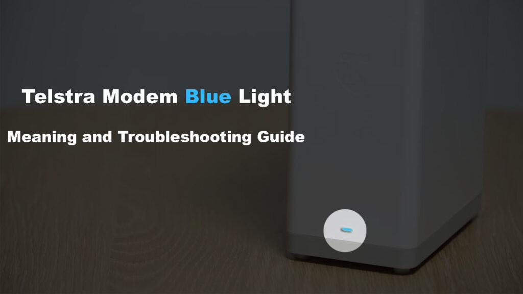 Telstra Modem Blue Light